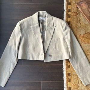 Zara cropped blazer